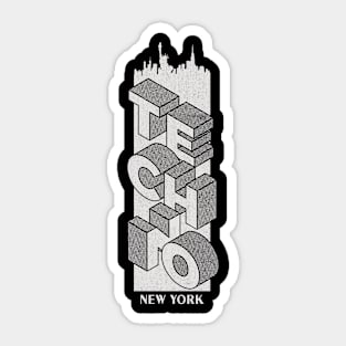 Techno New York Sticker